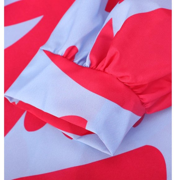 Red Floral Long Dress - Picture 4 of 6